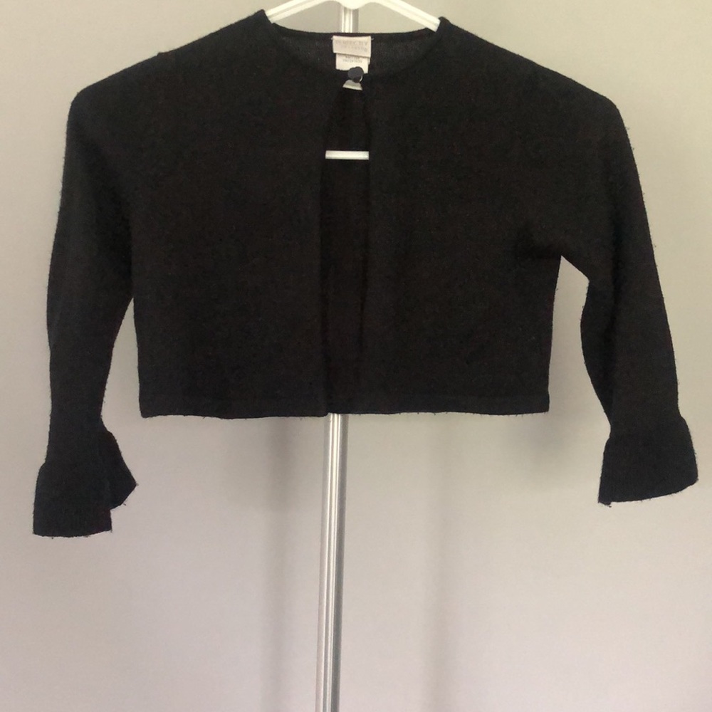 Perfectly Dressed Black with Hints of Silver Over Sweater in Size Medium